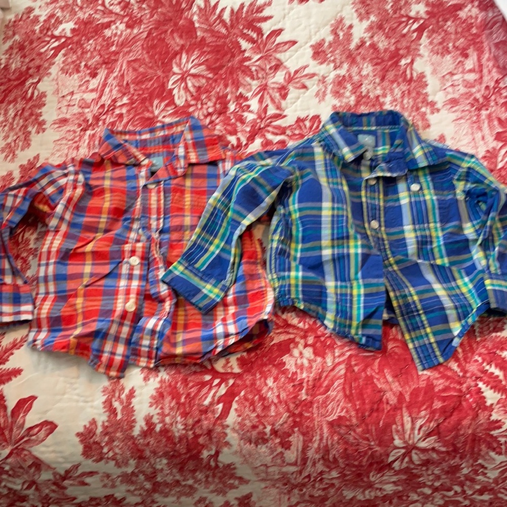 2T Baby Gap Plaid Oxfords
